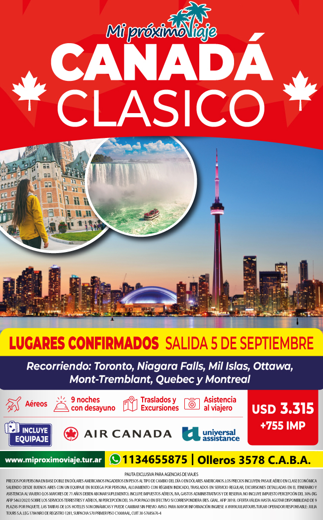 CANADA CLASICO CON AEREOS